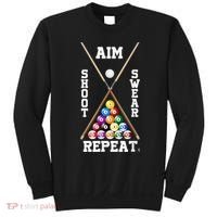 Billiard Pool Player Play Sport Aim Shoot Swear Repeat Sweatshirt thumb 0