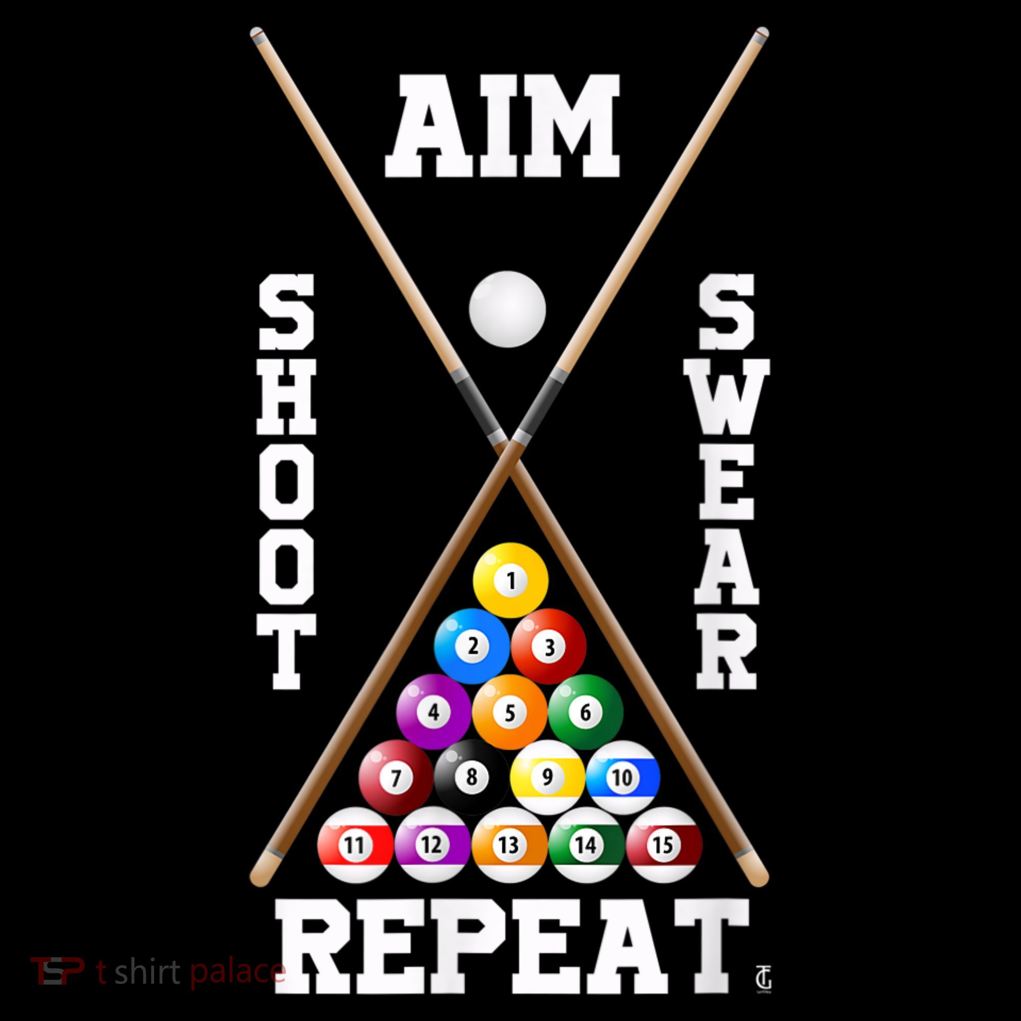 Billiard Pool Player Play Sport Aim Shoot Swear Repeat Sweatshirt