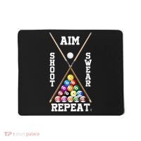 Billiard Pool Player Play Sport Aim Shoot Swear Repeat Mousepad thumb 0