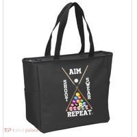 Billiard Pool Player Play Sport Aim Shoot Swear Repeat Tote Bag thumb 2