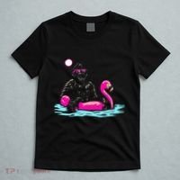 Bigfoot Pool Party Flamingo Funny Sasquatch Pink Float T-Shirt thumb 5