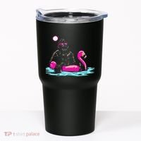 Bigfoot Pool Party Flamingo Funny Sasquatch Pink Float Tumbler thumb 0