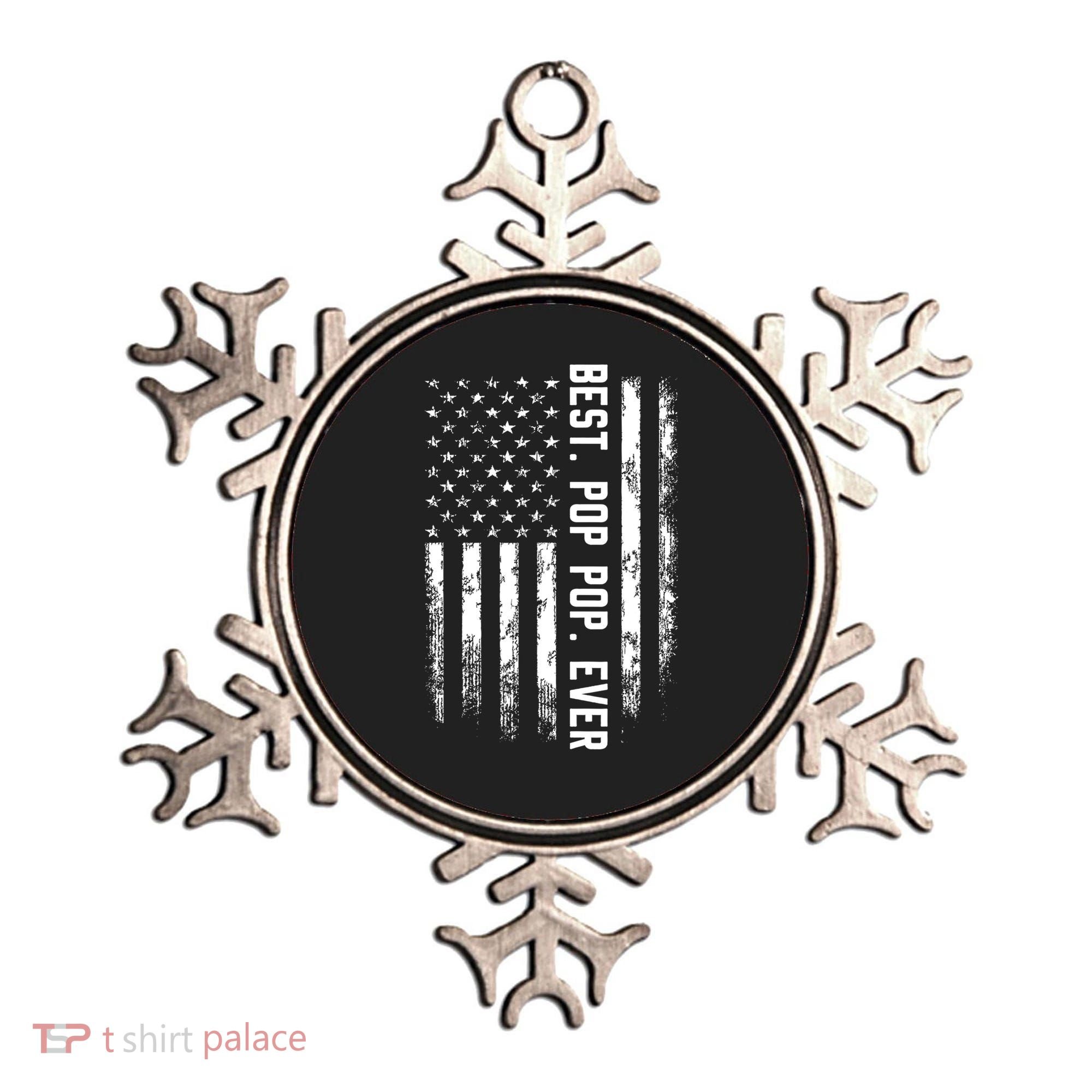 Best Pop Pop Ever American Flag Gift For Men Father's Day Ornament