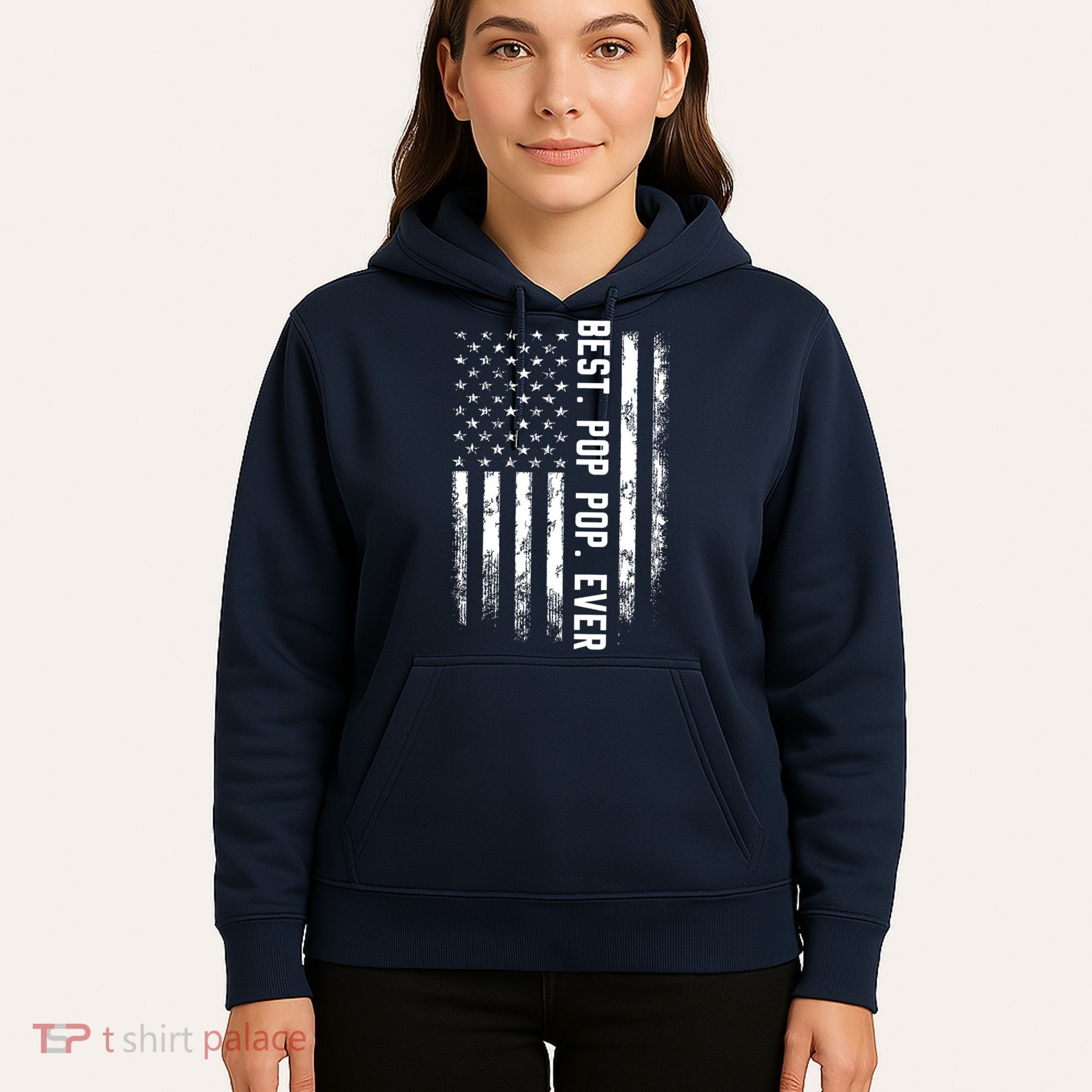 Best Pop Pop Ever American Flag Gift For Men Father's Day Hoodie