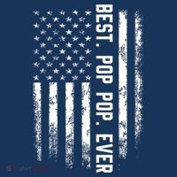 Best Pop Pop Ever American Flag Gift For Men Father's Day Long Sleeve Shirt thumb 2