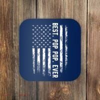 Best Pop Pop Ever American Flag Gift For Men Father's Day Coaster thumb 0