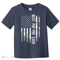 Best Pop Pop Ever American Flag Gift For Men Father's Day Toddler T-Shirt thumb 0