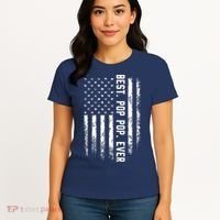 Best Pop Pop Ever American Flag Gift For Men Father's Day Women's T-Shirt thumb 4