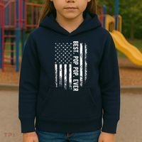 Best Pop Pop Ever American Flag Gift For Men Father's Day Kids Hoodie thumb 3
