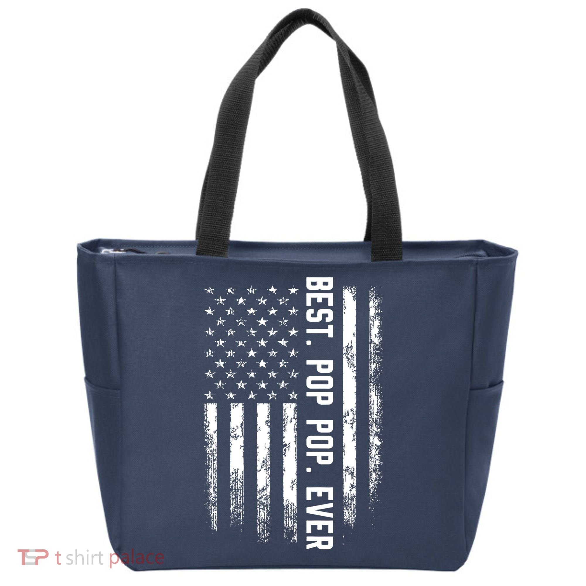 Best Pop Pop Ever American Flag Gift For Men Father's Day Tote Bag