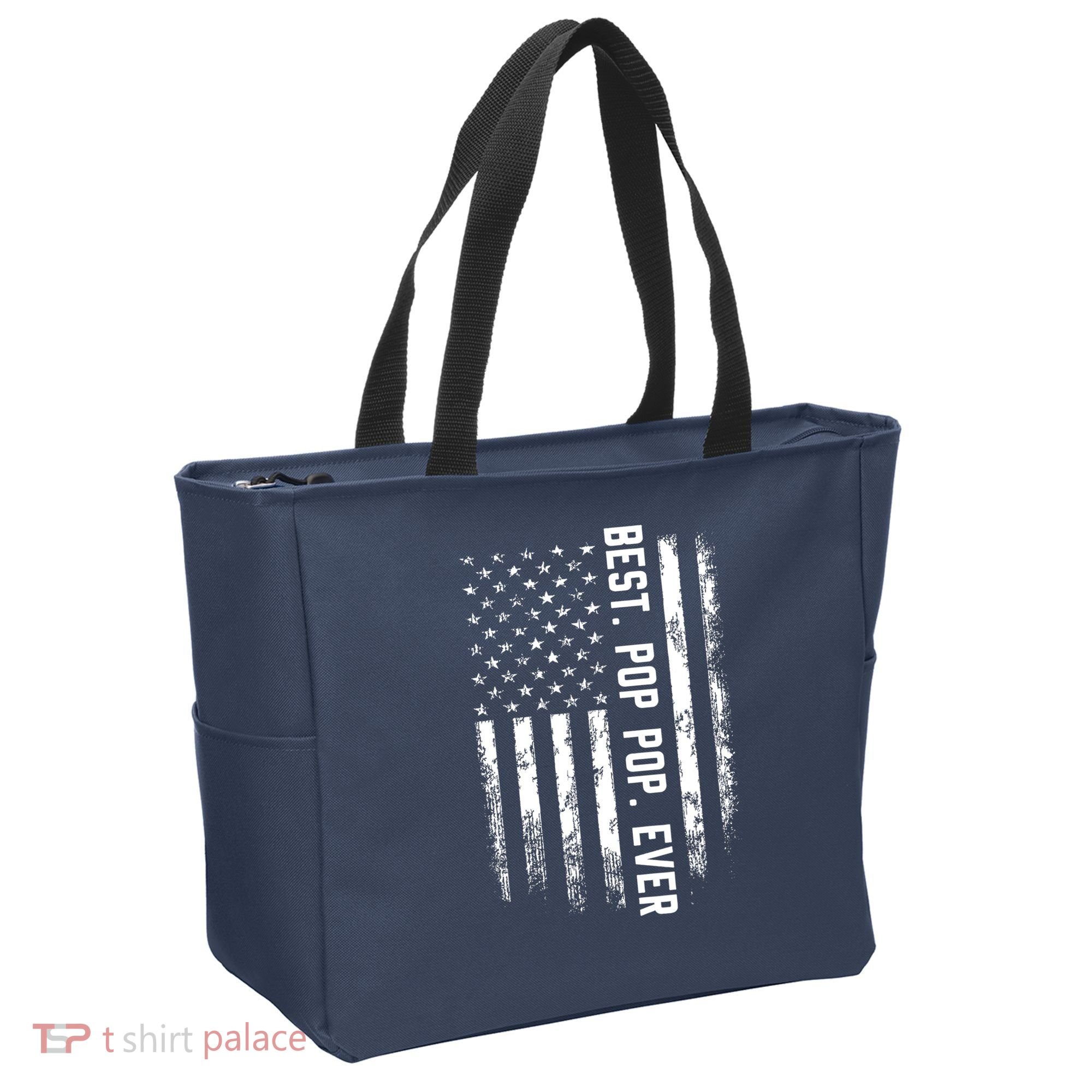 Best Pop Pop Ever American Flag Gift For Men Father's Day Tote Bag