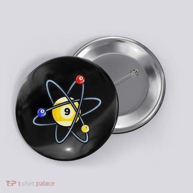 Billiard Pool Player 9 Ball Button