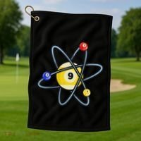 Billiard Pool Player 9 Ball Golf Towel thumb 1