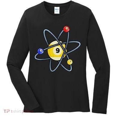 Billiard Pool Player 9 Ball Women's Long Sleeve Shirt
