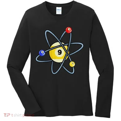 Billiard Pool Player 9 Ball Women's Long Sleeve Shirt