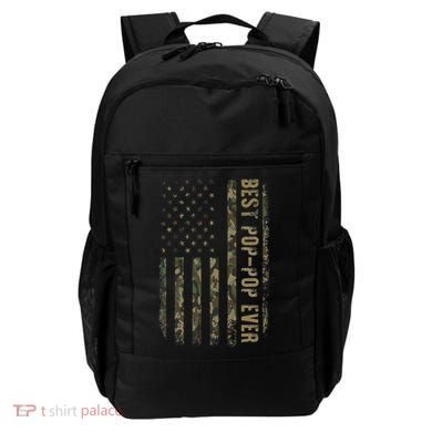 Best Pop Pop Ever Camouflage American Flag FatherS Day Backpack