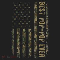 Best Pop Pop Ever Camouflage American Flag FatherS Day Beanie thumb 2