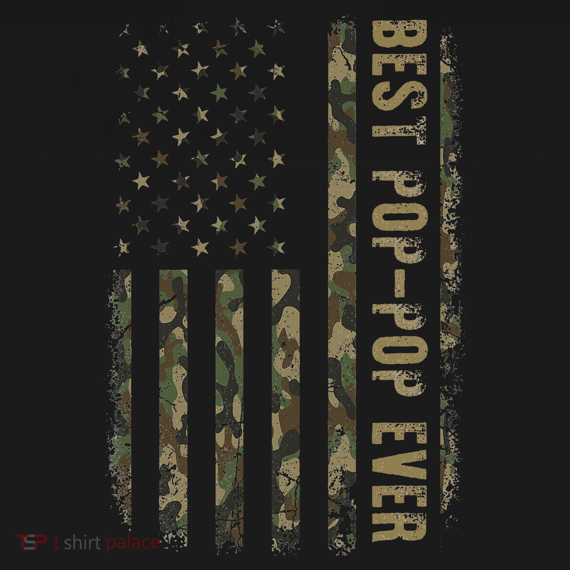 Best Pop Pop Ever Camouflage American Flag FatherS Day Baby Bodysuit