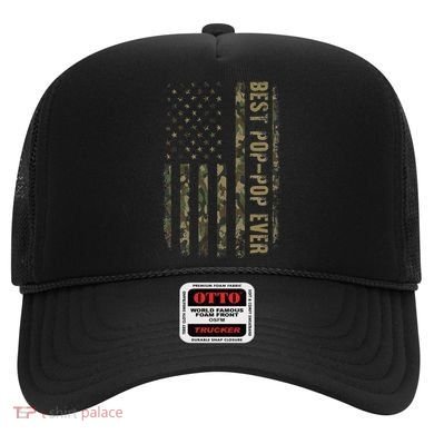 Best Pop Pop Ever Camouflage American Flag FatherS Day Hat