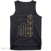 Best Pop Pop Ever Camouflage American Flag FatherS Day Tank Top thumb 0