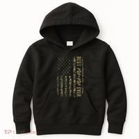 Best Pop Pop Ever Camouflage American Flag FatherS Day Kids Hoodie thumb 0