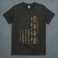 Best Pop Pop Ever Camouflage American Flag FatherS Day T-Shirt thumb 4