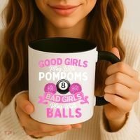 Balls Pool Player Lover Good Girl Play With Billiards Gift Ideas Coffee Mug thumb 3