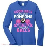 Balls Pool Player Lover Good Girl Play With Billiards Gift Ideas Women's Long Sleeve Shirt thumb 0