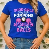 Balls Pool Player Lover Good Girl Play With Billiards Gift Ideas Women's T-Shirt thumb 2