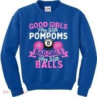 Balls Pool Player Lover Good Girl Play With Billiards Gift Ideas Kids Sweatshirt thumb 0