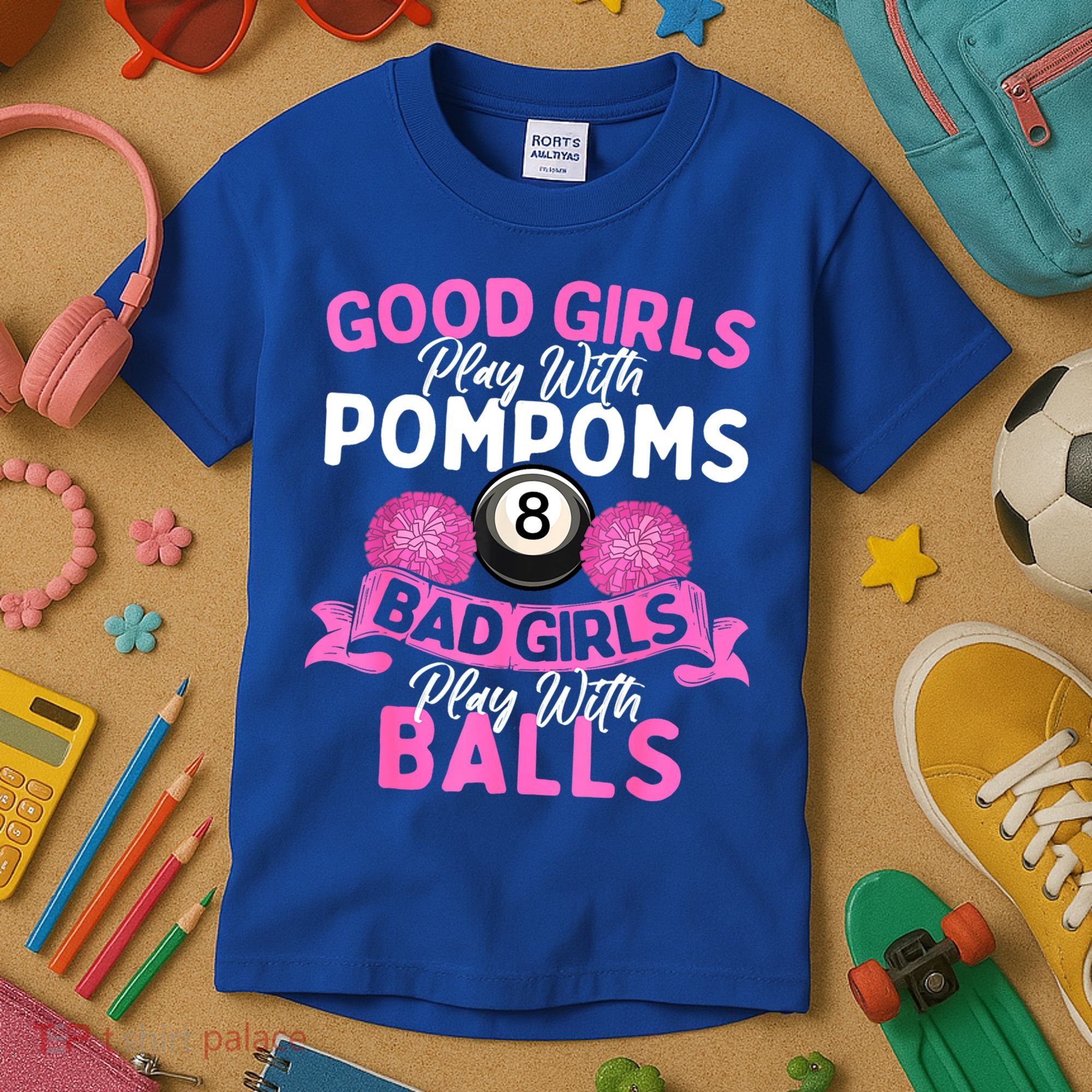 Balls Pool Player Lover Good Girl Play With Billiards Gift Ideas Kids T-Shirt