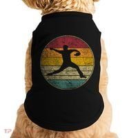Baseball Pitcher Pitching Ball Glove Retro 70s 80s 90s Gift Doggie Tank thumb 0