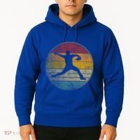 Baseball Pitcher Pitching Ball Glove Retro 70s 80s 90s Gift Hoodie thumb 2
