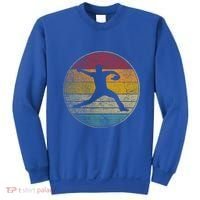Baseball Pitcher Pitching Ball Glove Retro 70s 80s 90s Gift Sweatshirt thumb 0