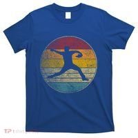 Baseball Pitcher Pitching Ball Glove Retro 70s 80s 90s Gift T-Shirt thumb 0