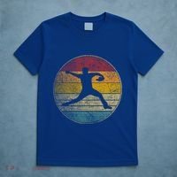 Baseball Pitcher Pitching Ball Glove Retro 70s 80s 90s Gift T-Shirt thumb 5