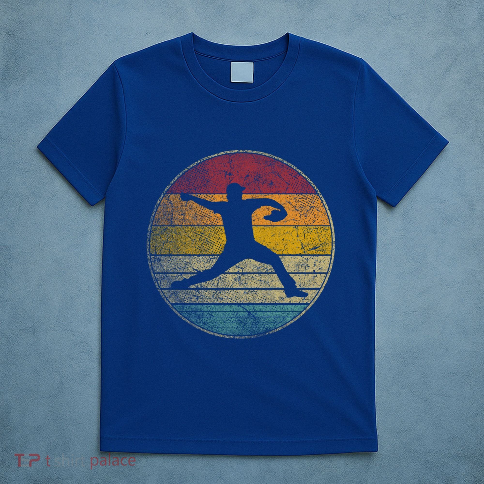 Baseball Pitcher Pitching Ball Glove Retro 70s 80s 90s Gift T-Shirt