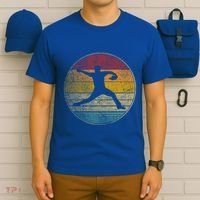 Baseball Pitcher Pitching Ball Glove Retro 70s 80s 90s Gift T-Shirt thumb 6