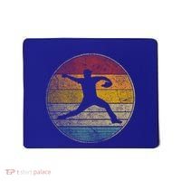 Baseball Pitcher Pitching Ball Glove Retro 70s 80s 90s Gift Mousepad thumb 0