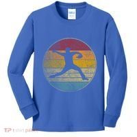 Baseball Pitcher Pitching Ball Glove Retro 70s 80s 90s Gift Kids Long Sleeve Shirt thumb 0