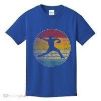 Baseball Pitcher Pitching Ball Glove Retro 70s 80s 90s Gift Kids T-Shirt thumb 0