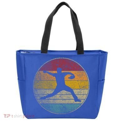 Baseball Pitcher Pitching Ball Glove Retro 70s 80s 90s Gift Tote Bag