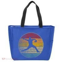 Baseball Pitcher Pitching Ball Glove Retro 70s 80s 90s Gift Tote Bag thumb 0