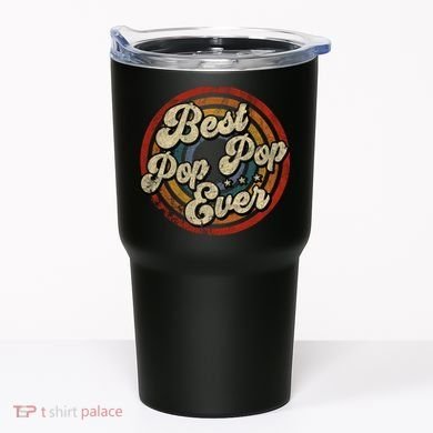 Best Pop Pop Ever Vintage Retro Style Tumbler