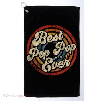 Best Pop Pop Ever Vintage Retro Style Golf Towel