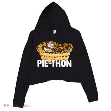 Ball Python Pie Thon Snake Pet Owner Animal Ball Python Crop Fleece Hoodie