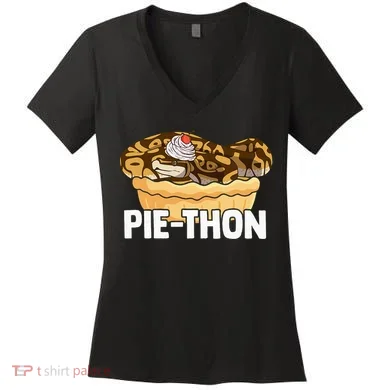 Ball Python Pie Thon Snake Pet Owner Animal Ball Python Women's V-Neck T-Shirt