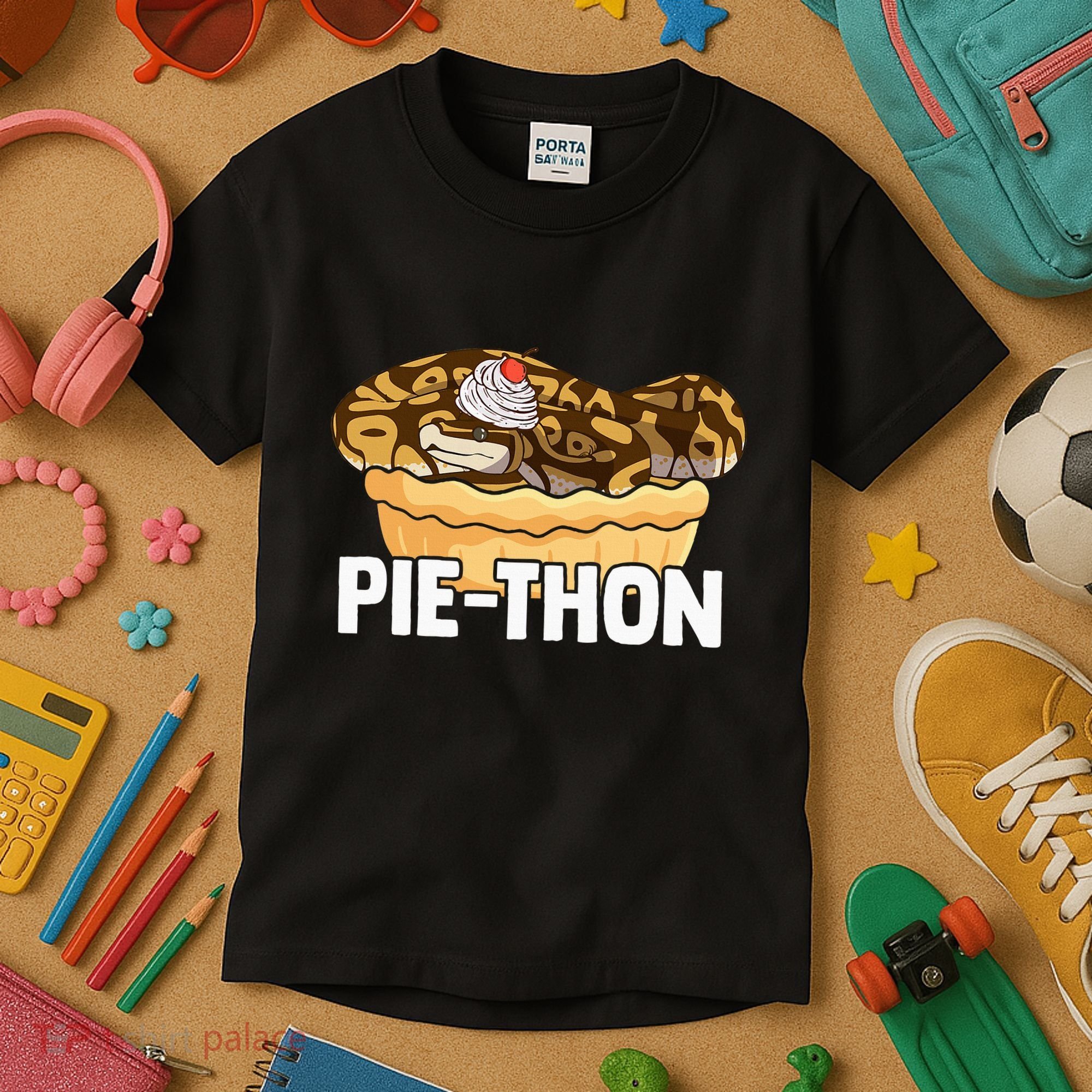 Ball Python Pie Thon Snake Pet Owner Animal Ball Python Kids T-Shirt