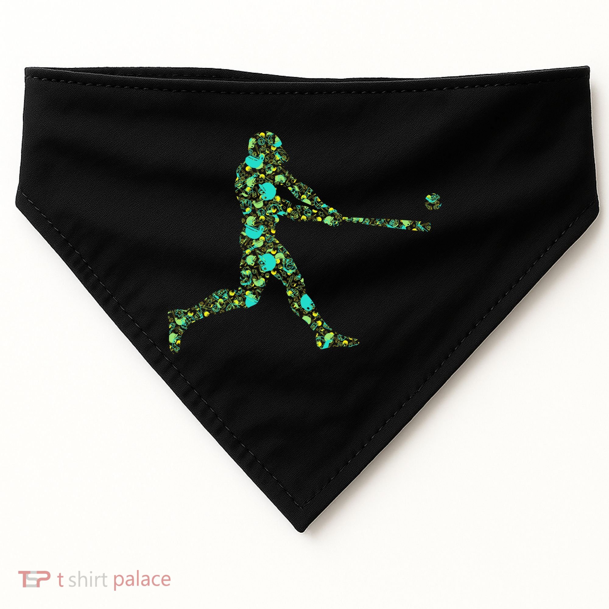 Baseball Player Pattern USA-Made Doggie Bandana
