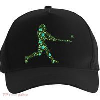 Baseball Player Pattern Five-Panel Snapback Cap thumb 0